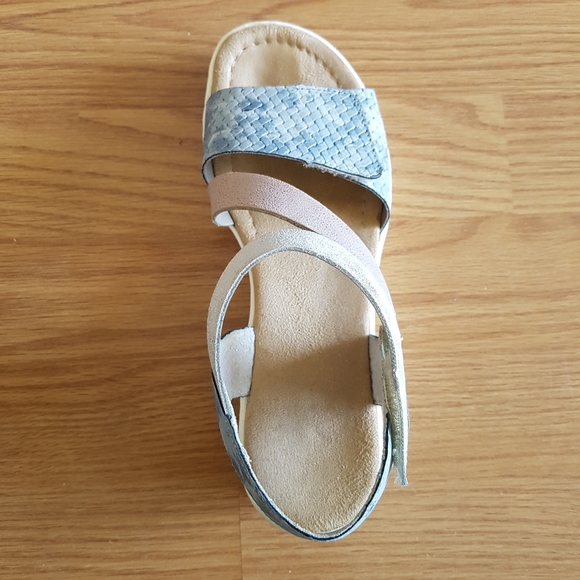 Rieker Blue Wedge Sandal Size 36 - Picture 5 of 10